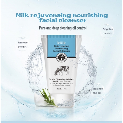 Beauty Host Milk Rejuvenating Nourishing Facial Cleanser,Gentle Cleansing Skin Dirt and Excess Grease