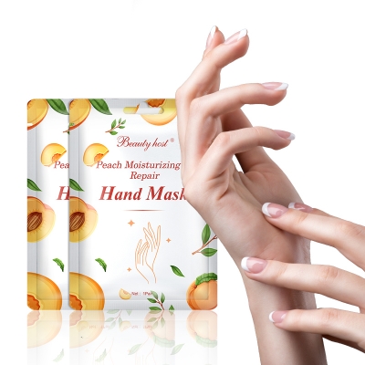 Wholesale Natural Organic Peach Peeling Hand Mask Gloves Skin Hand Care Moisturizing Exfoliating Repairing Hand Mask
