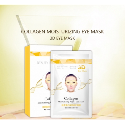 Beauty Host Collagen Moisturizing Repair Under Eye Gel Patch Pads Top Selling Popular Wholesale Anti-Wrinkle 3D Eye Mask 